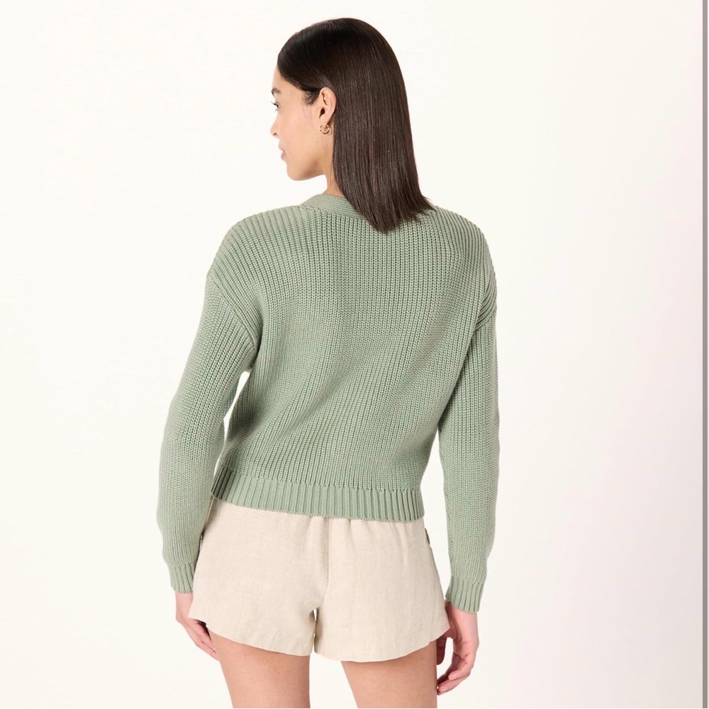 Nwt The Drop Oversized Womens Crop Cardigan sari iceberg green - Picture 2 of 8